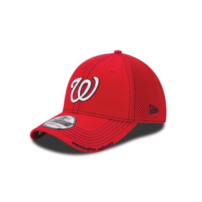 Red Washington Nationals Hat - New Era MLB Neo 39THIRTY Stretch Fit Caps USA4853129